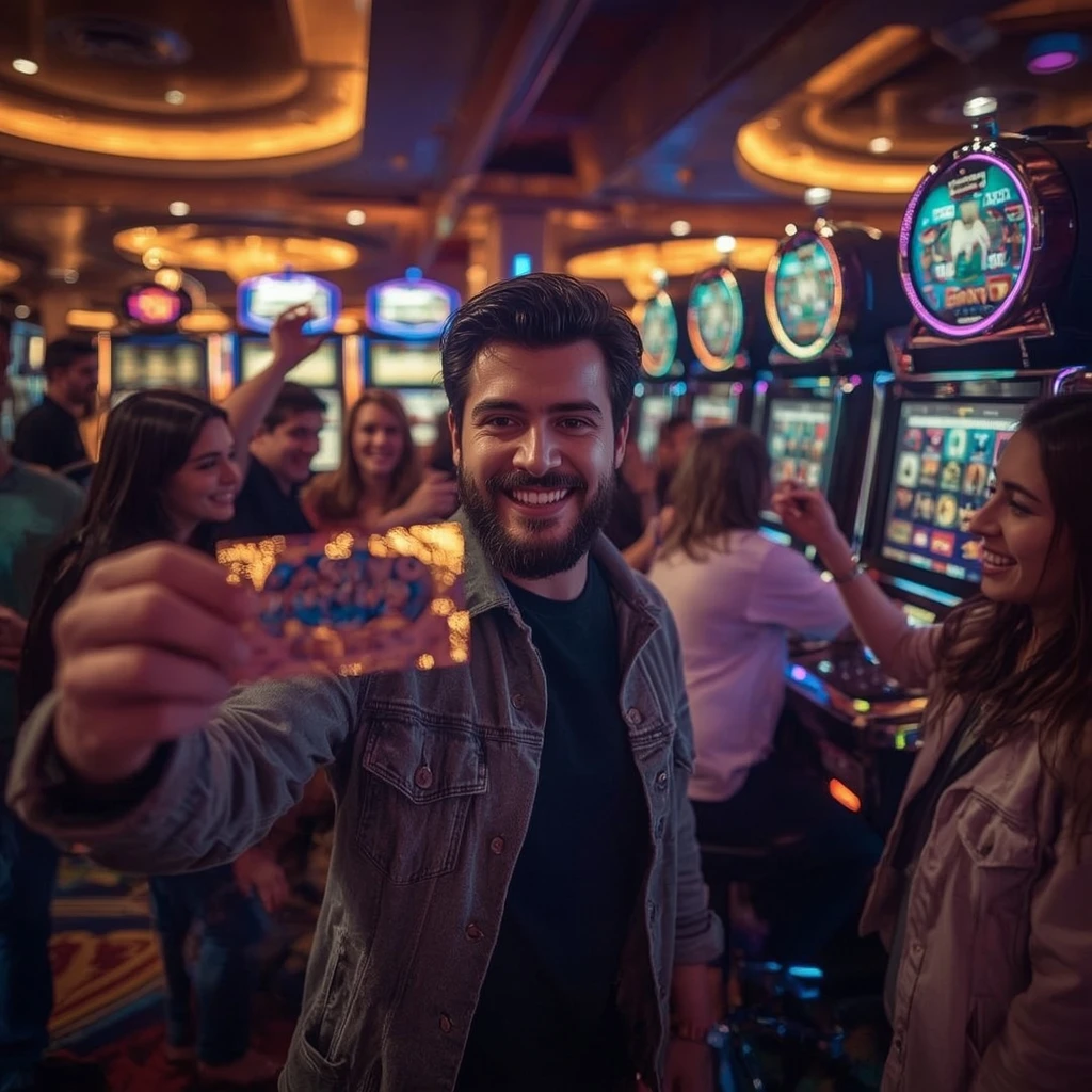 una persona con un bono de YUKON GOLD CASINO